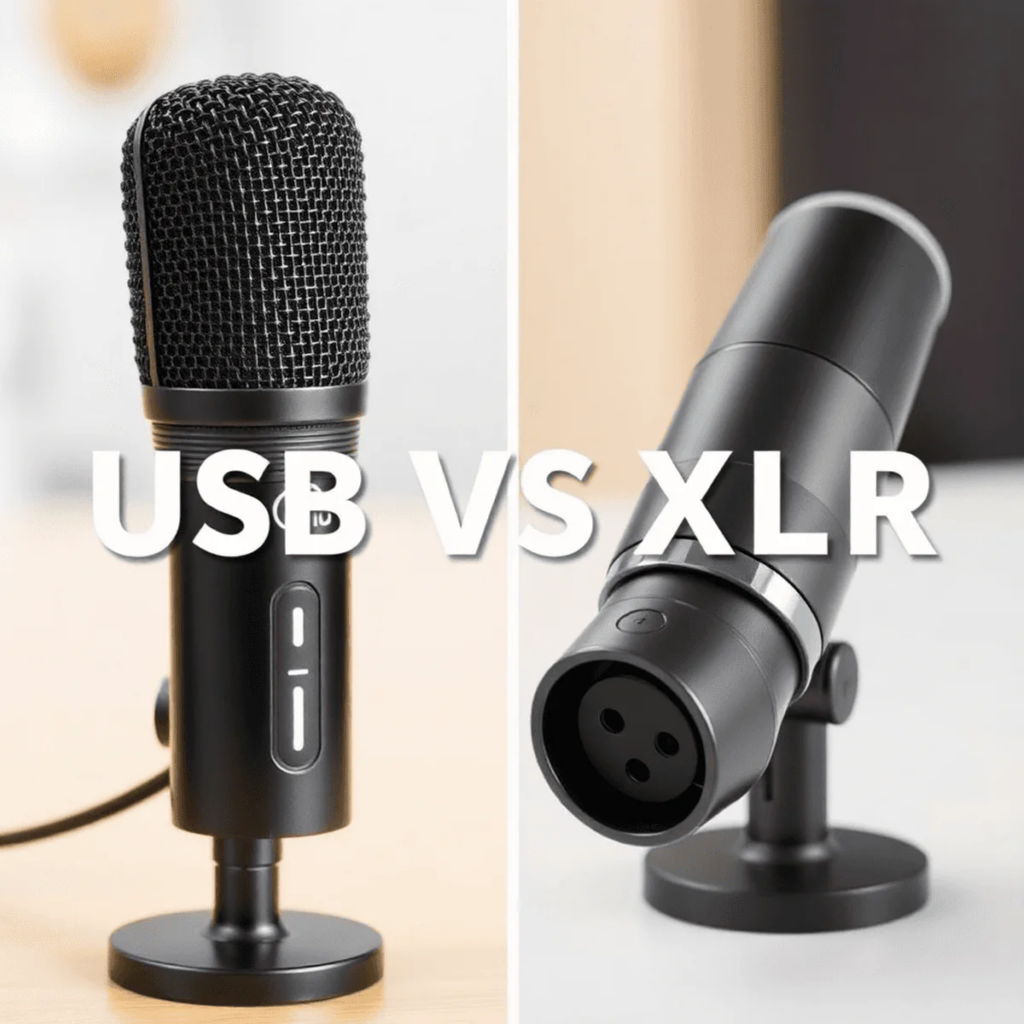 在連接方式上,麥克風主要分成 USB 與 XLR 兩種。